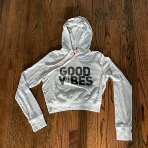 Spiritual Gangster Cropped hoodie good vibes gray